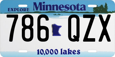 MN license plate 786QZX