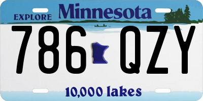 MN license plate 786QZY