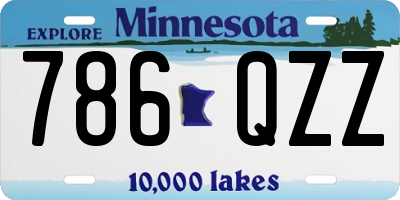 MN license plate 786QZZ