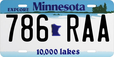 MN license plate 786RAA