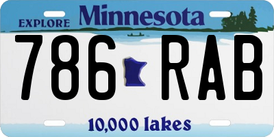 MN license plate 786RAB