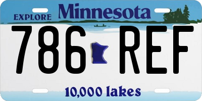 MN license plate 786REF