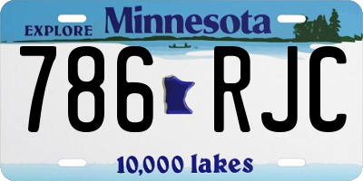 MN license plate 786RJC