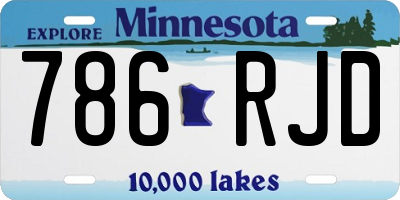 MN license plate 786RJD