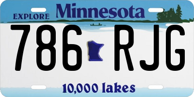 MN license plate 786RJG