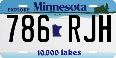 MN license plate 786RJH