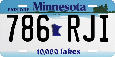 MN license plate 786RJI