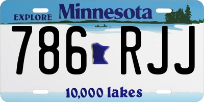 MN license plate 786RJJ
