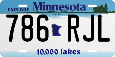 MN license plate 786RJL