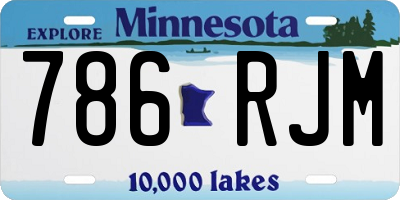 MN license plate 786RJM