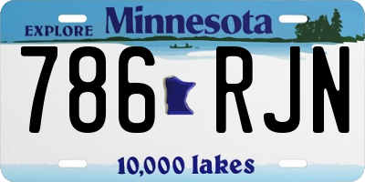 MN license plate 786RJN
