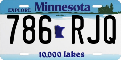 MN license plate 786RJQ
