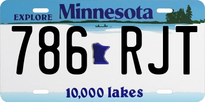 MN license plate 786RJT