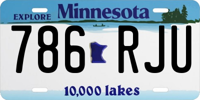 MN license plate 786RJU