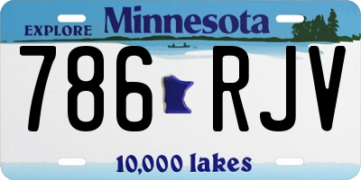 MN license plate 786RJV