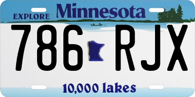 MN license plate 786RJX
