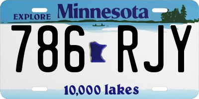 MN license plate 786RJY