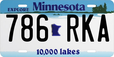 MN license plate 786RKA