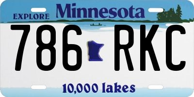 MN license plate 786RKC