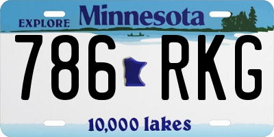 MN license plate 786RKG