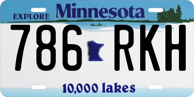 MN license plate 786RKH