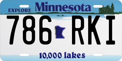 MN license plate 786RKI