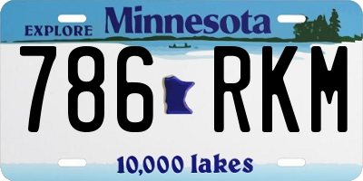 MN license plate 786RKM