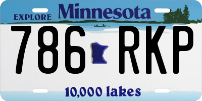 MN license plate 786RKP