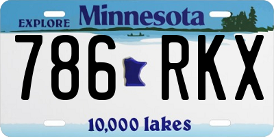 MN license plate 786RKX