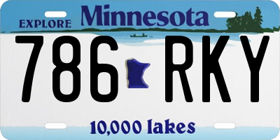 MN license plate 786RKY