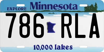 MN license plate 786RLA