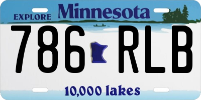 MN license plate 786RLB