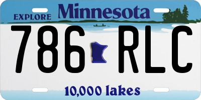 MN license plate 786RLC