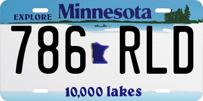MN license plate 786RLD