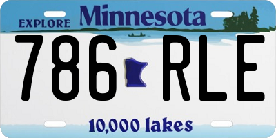 MN license plate 786RLE