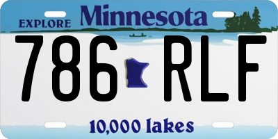 MN license plate 786RLF