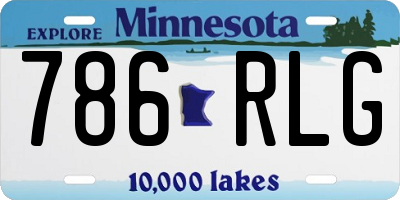 MN license plate 786RLG
