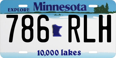 MN license plate 786RLH