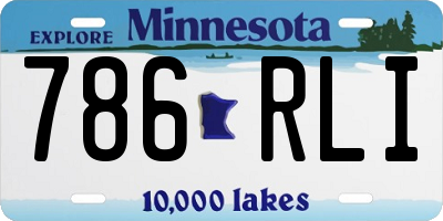 MN license plate 786RLI