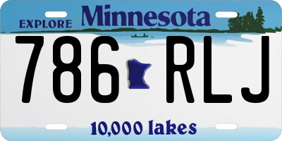 MN license plate 786RLJ