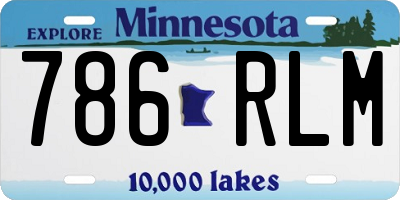 MN license plate 786RLM
