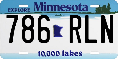 MN license plate 786RLN