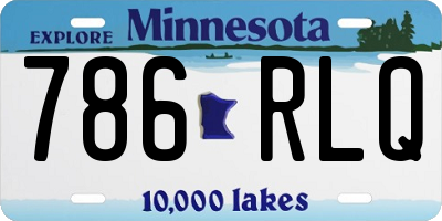 MN license plate 786RLQ