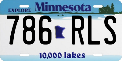 MN license plate 786RLS