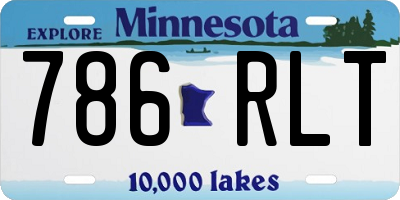 MN license plate 786RLT
