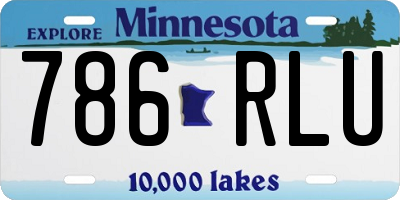 MN license plate 786RLU