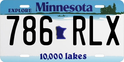 MN license plate 786RLX