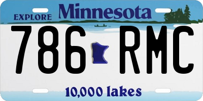 MN license plate 786RMC