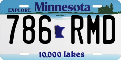 MN license plate 786RMD