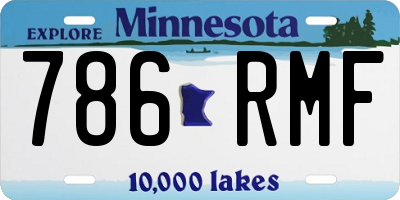 MN license plate 786RMF